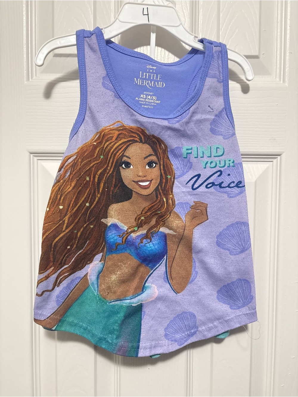 Pre-owned Disney The Little Mermaid 2‑Piece sleepwear Set /Size: XS (4/5)